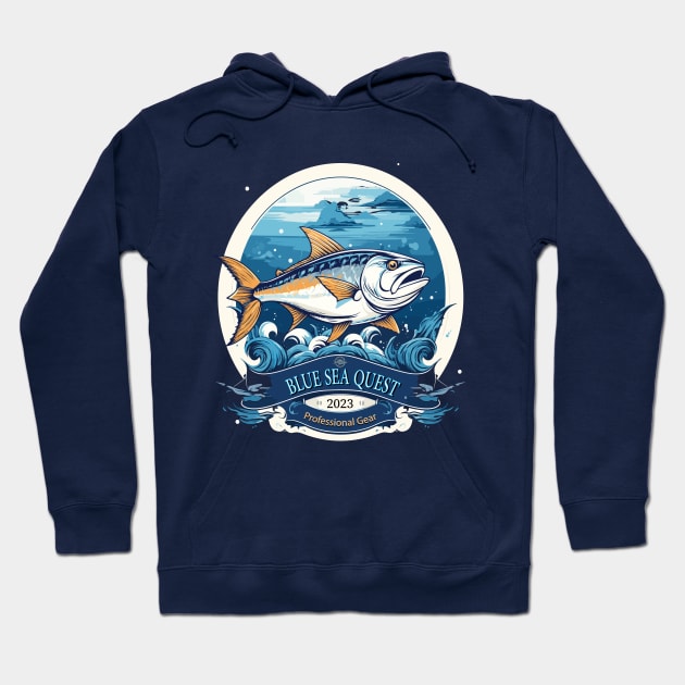 Blue Sea Quest Brand Pro Gear 2023 Hoodie by The Angry Gnome